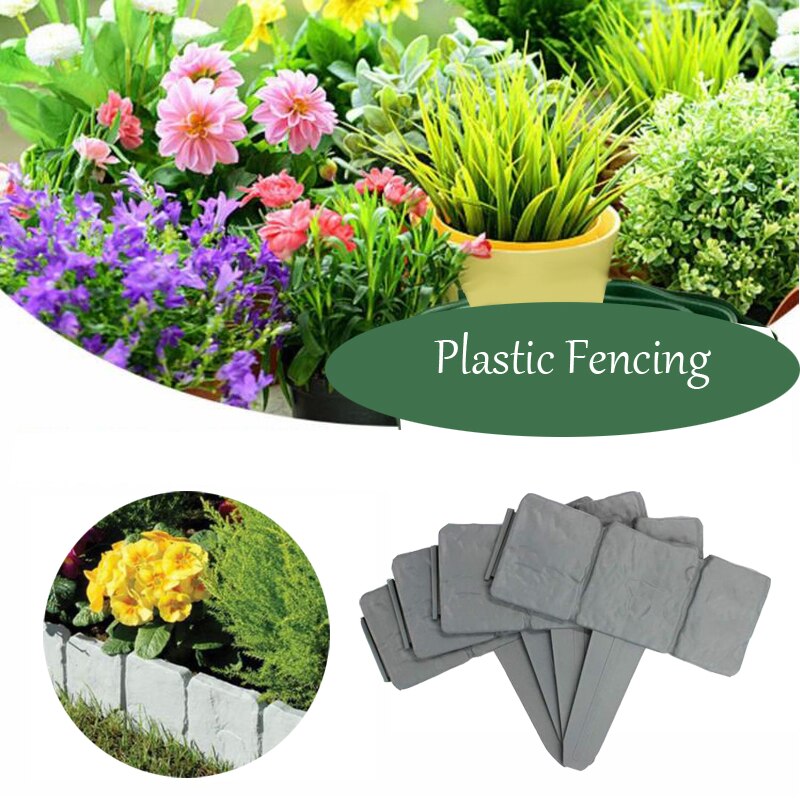 Folding Landscape Gray Flower Fence-Path Garden Pl... – Grandado