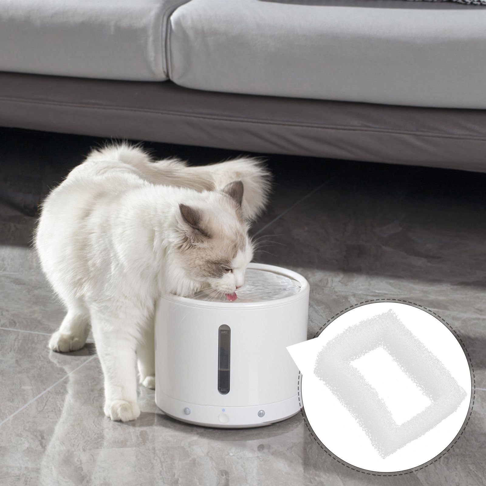 12-delige filterspons voor huisdierwaterfontein Kat drinkdispenser Auto Automatische waterverfrissing Huisdierenbenodigdheden