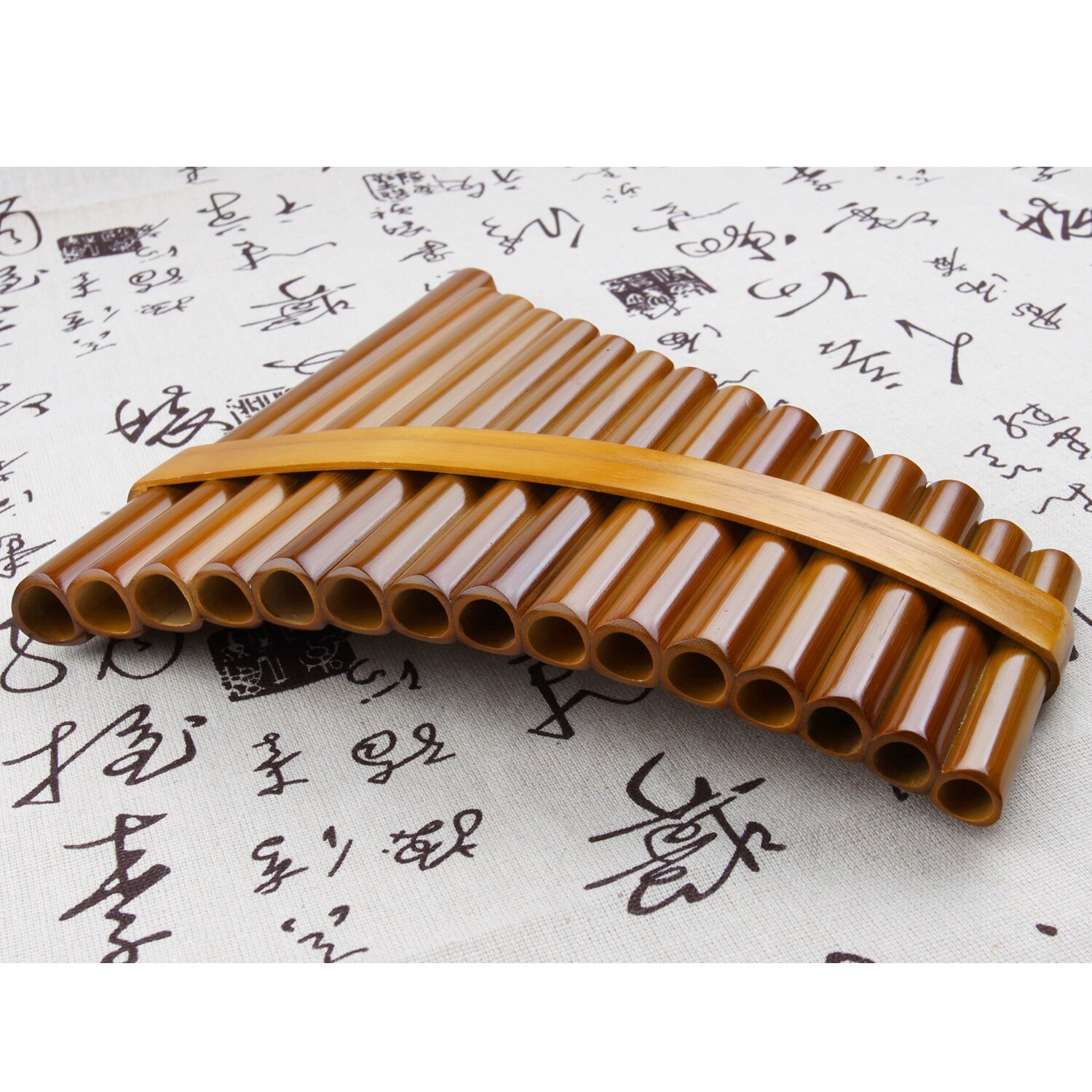 Instrumentos musicales populares, flauta De Pan De color marrón, instrumentos De viento De madera hechos a mano, 15 pipas