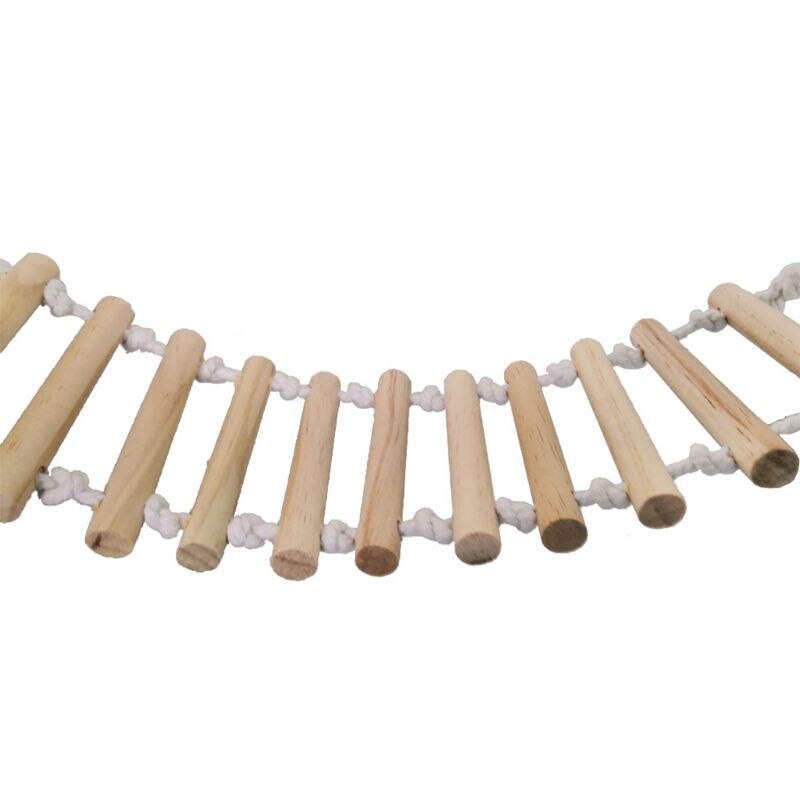 Bird Wooden Ladder Bridge Hamster Climbing Rope La... – Grandado
