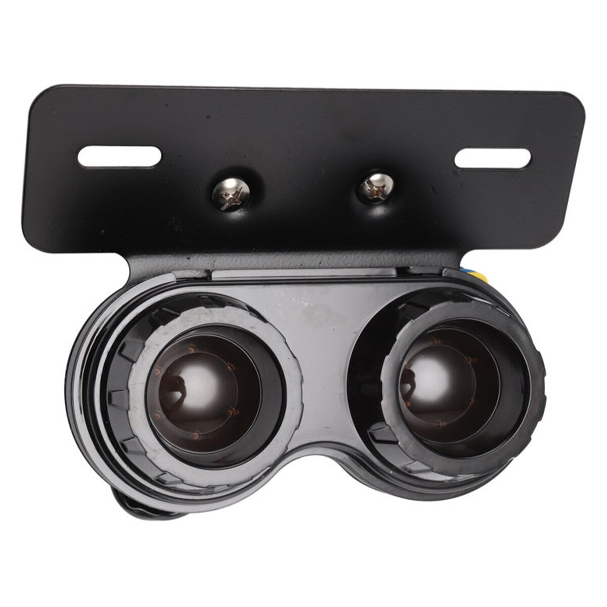 Luz trasera Universal para motocicleta, faro LED de 12V, resistente al agua, con indicador de giro de freno, a prueba de polvo, color negro