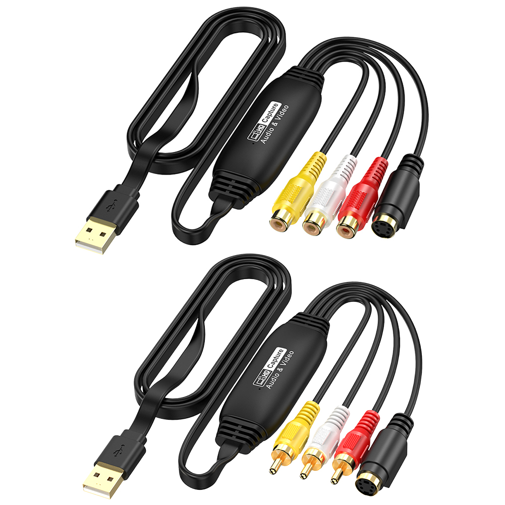 USB Video Capture Card VHS VCR TV DVD USB To AV Video Capture Adapter RCA To USB Video Converter for /PC