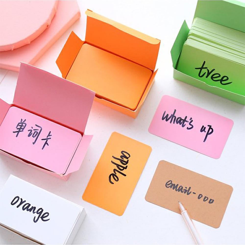 100 Sheets of Kraft Paper Card Blank Business Card Message Memo Party Thank You Card Label Bookmark Name Card