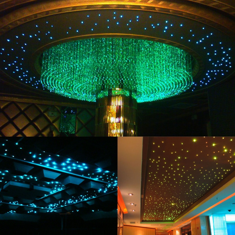 250pcs PMMA plastic End Glow Fiber Optic Cable Mixed size(0.75+1.0+1.5+2mm)*2.5M(L) LED light Engine DIY ceiling starry car SKY