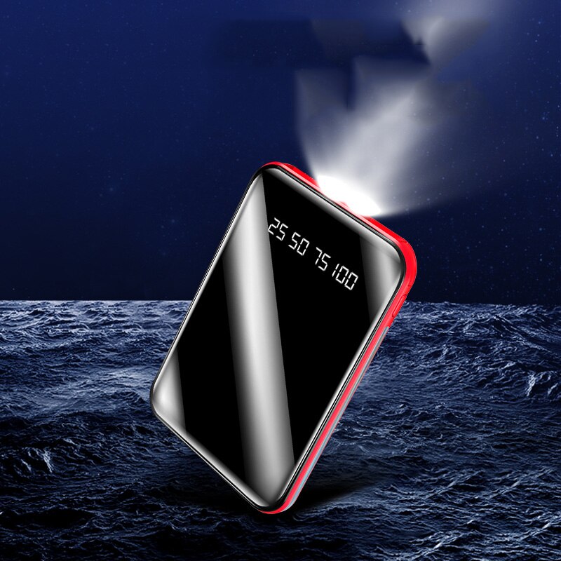 Mini-powerbank 80000 mah externer akku, tragbares ladegerät mit led-beleuchtung, digitalanzeige, mobile stromversorgung, einweg-schnellladegerät