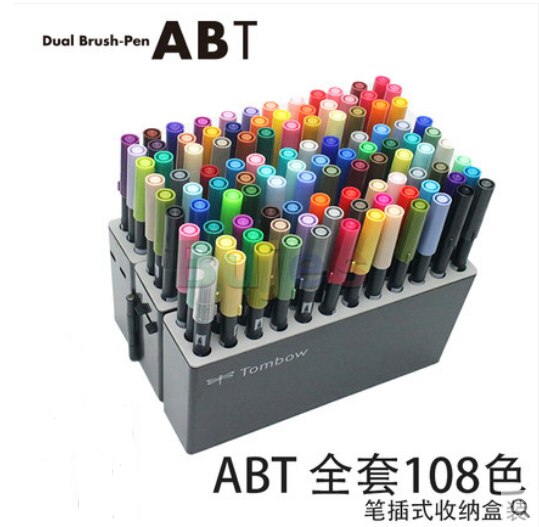 Tombow Abt 4/10/96/108 Kleur Zachte Hoofd Aquarel Pen Dubbele Hoofd 0.8/2.3Mm schilderen Borstel Hand Tekening Professionele Kunst Levert