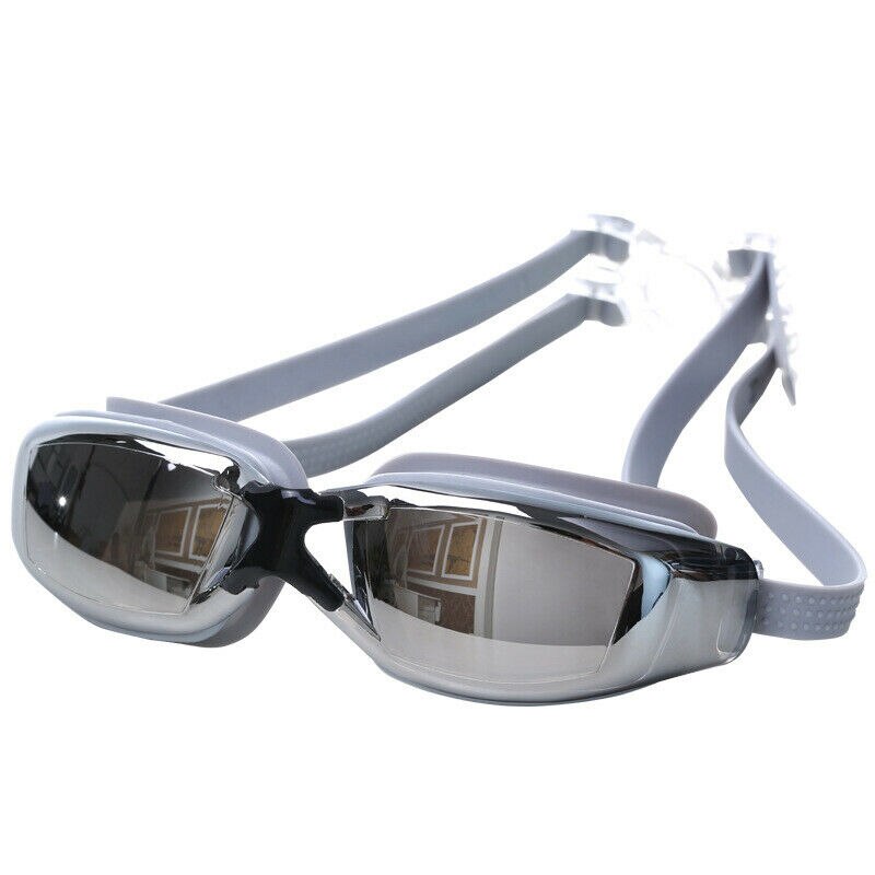 Galvaniseren Uv Anti-Fog Badpak Bril Zwemmen Duiken Verstelbare Zwembril Dames Mannen Zwemmen Goggle: Gray