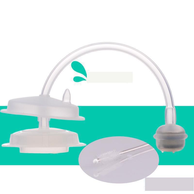 Platube-Grupo de pajita automático con bola de gravedad, cepillo para traje de baño de succión, calibre ancho Universal, accesorios para botellas