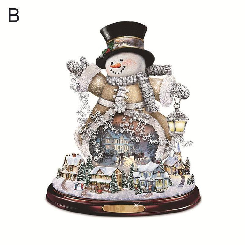 Christmas Tree Rotating Sculpture Train Decorations Adesivos Window Pared Paste Stickers For Home Paste Christmas De Decora T3G6: B