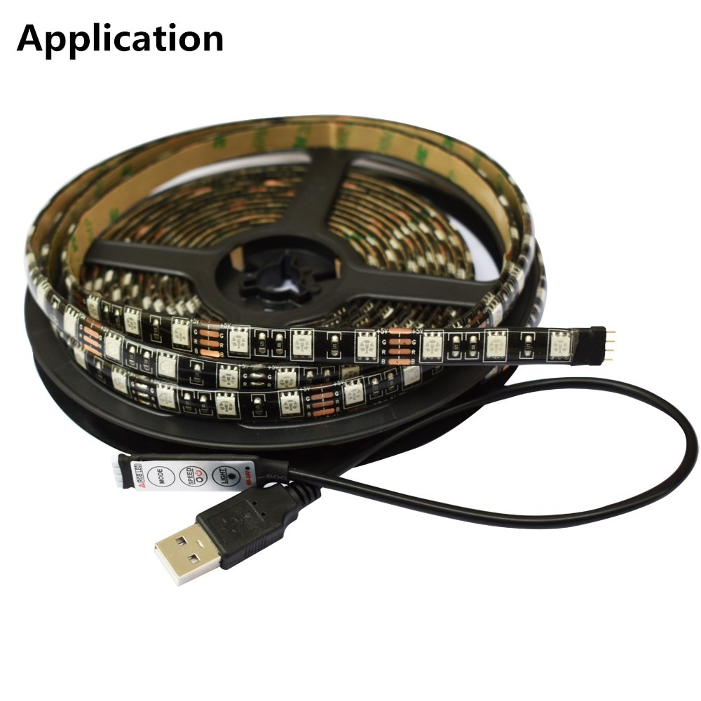 1m usb kabel strømledning til usb rgb led strip lys  dc5v