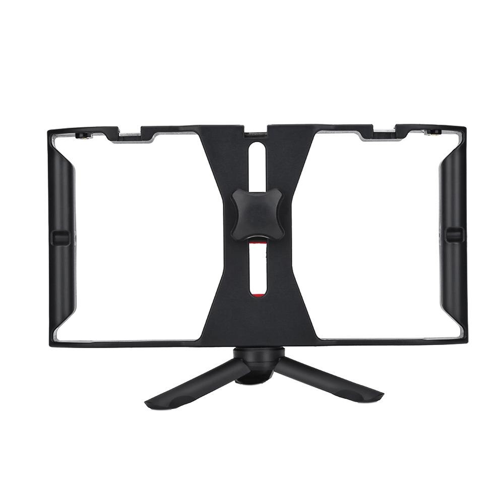 Adjustable Handheld Phone Stabilizer Smartphone Video Rig Hand Grip Filmmaking Case with 1/4in Screw Cold Shoe Mount