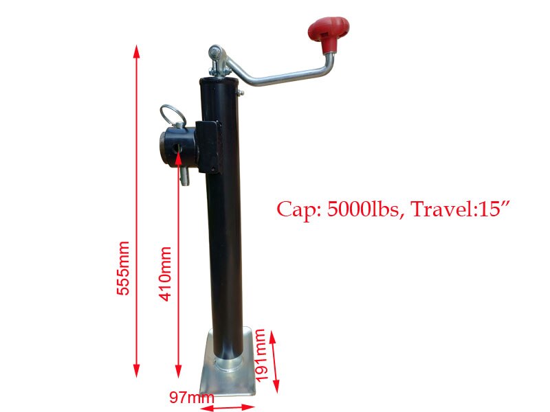 CVP 2000 Lbs 5000lbs Trailer tongue Swivel Jack Top Wind Pipe Mount 15" Lift,trailer jack,prop trailer jockey wheel parts: 5000lbs 15inch