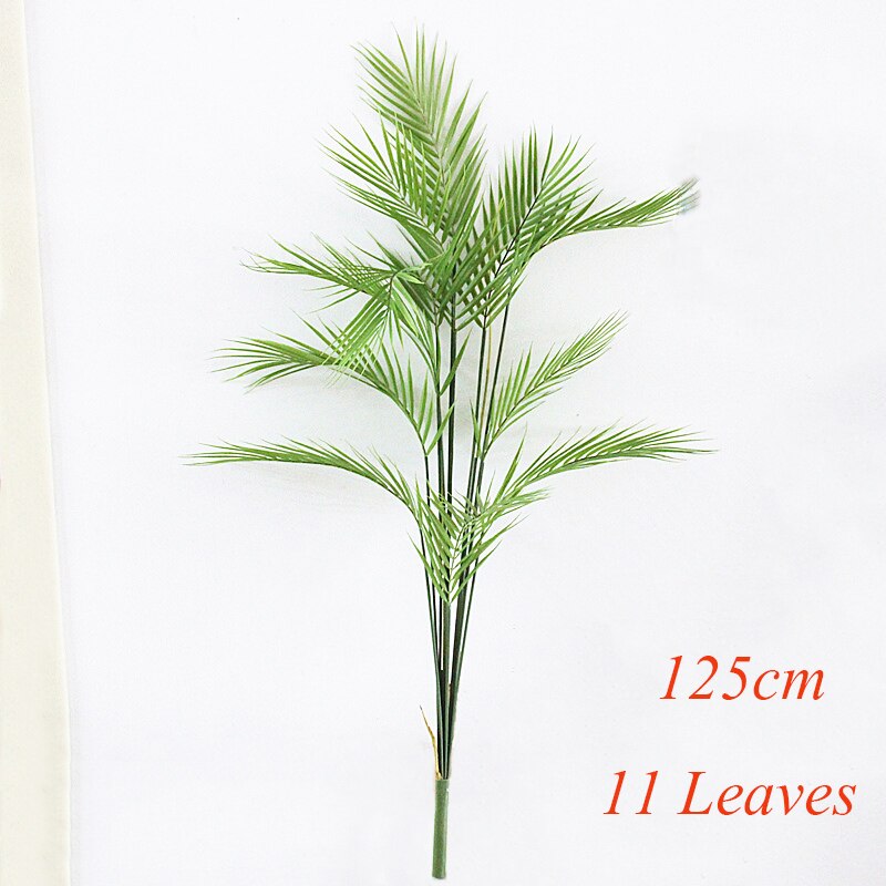 125cm grand palmier artificiel plantes tropicales faux Plam feuilles réel toucher plantes branche plastique Monstera feuillage mariage maison: 125cm 11 Leaves