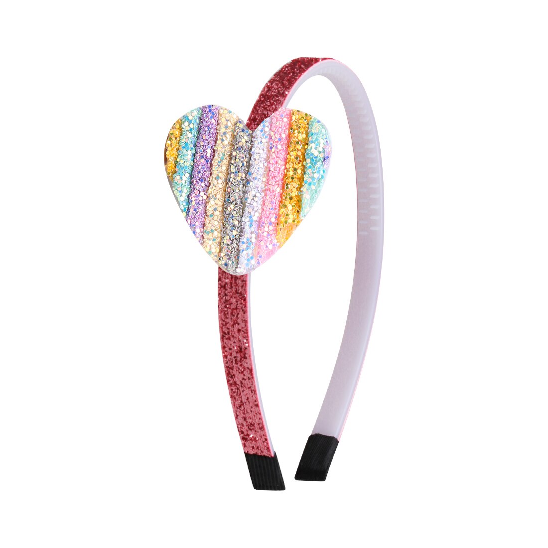 1 Pza niñas diademas de purpurina niños tierna diadema Color arcoíris flor forma de estrella y corazón brillante mujeres accesorios para el cabello: 9