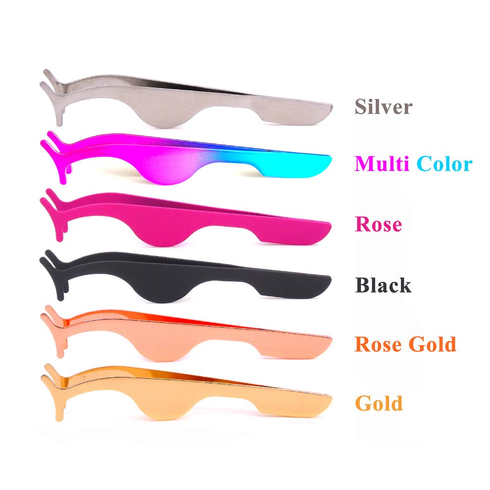 Pinzas para herramienta de belleza, pestañas postizas multifuncionales, rizador de pestañas auxiliar de acero inoxidable, pinzas, Clip, accesorios de maquillaje