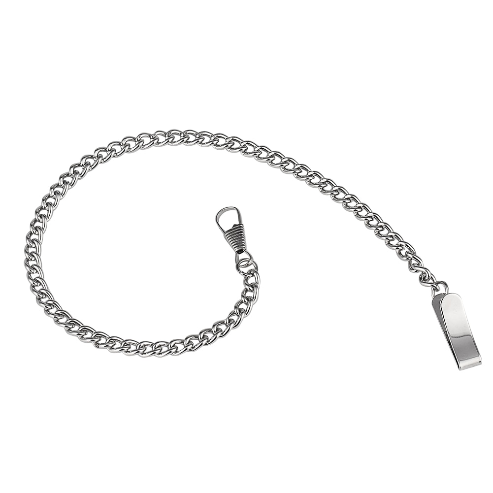 Pronssinen taskukellon riipusketju 30cm metalliseoskorvike ketju klipsillä pronssi/musta/hopea/kulta ketju taskukellolle