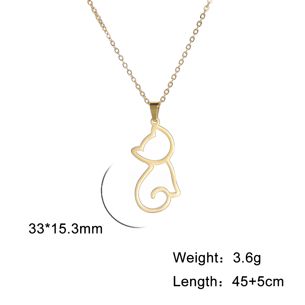 Cazador Schattige Dieren Kat Hanger Ketting voor Vrouwen Meisjes Mooie Poot Choker Halsketting Roestvrij Stalen Sieraden 2025