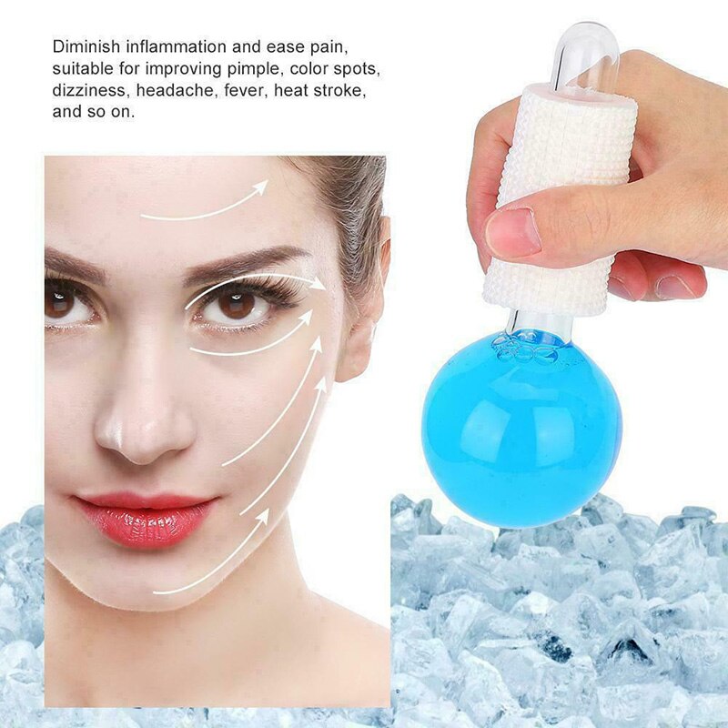 Globo de masaje Facial para mujer, herramienta de belleza para cuello, Hockey sobre hielo, energía, bola de cristal, 2 uds.
