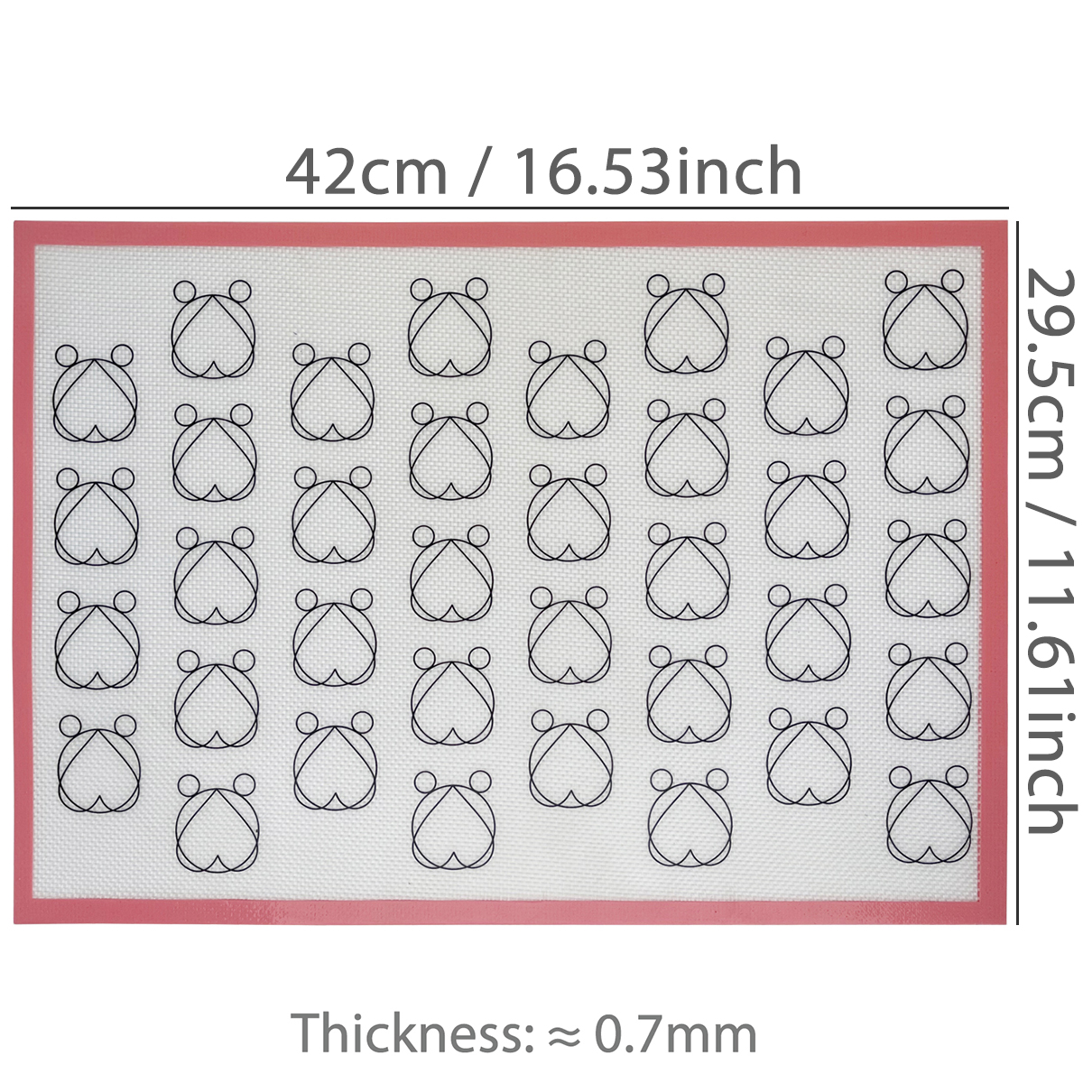 Silicone Baking Mat for Oven, Reusable Non Stick Heat Resistant Bakeware Sheets Liner, Baking Tools for Cookie Macaron Pastry: Beige