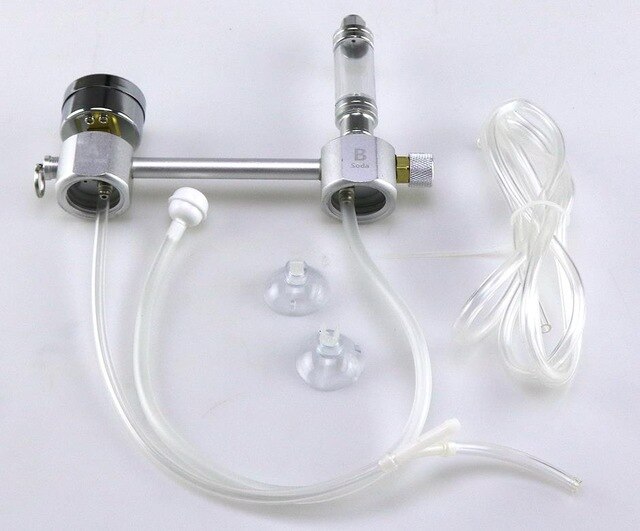 Aquarium DIY CO2 Generator System Kit With Pressure Air Flow Adjustment Water Plant Fish AquariumCo2Valve Diffuser: Package B