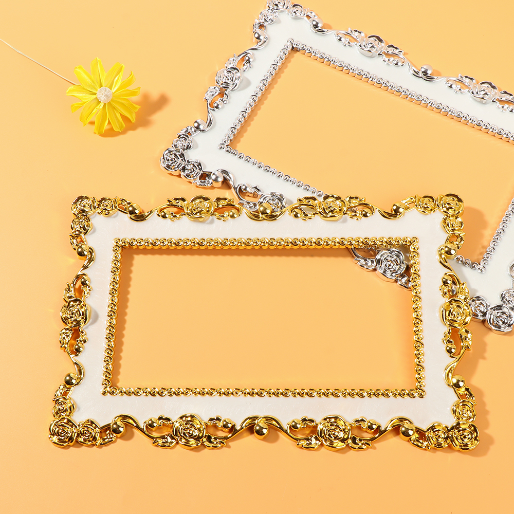 Resin Light Switch Cover Gold Silver Single/Double Switch Stickers Surround Socket Plate Wall Sticker Cover Frame Home Decor