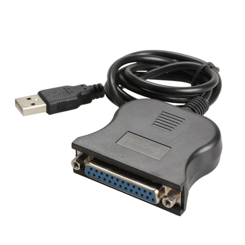 Black 95cm USB 1.1 to DB25 Female Port Print Converter Cable LPT Bi-directional Parallel interface Communication