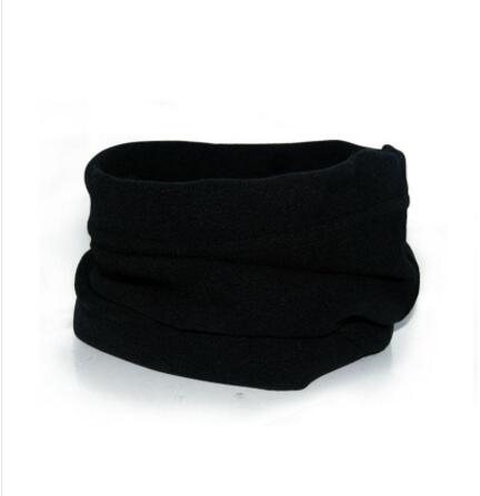 3 i 1 vinter unisex kvinder mænd sport termisk fleece tørklæde snood nakkevarmer ansigtsmaske beanie hatte: Sort