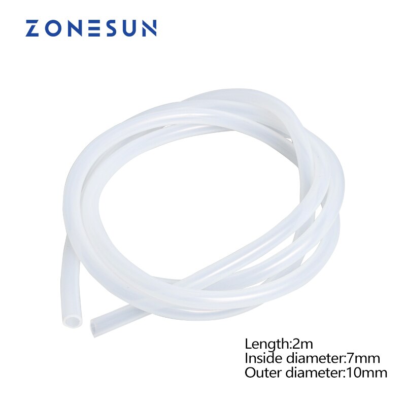 ZONESUN Length 2m inside diameter 7mm round tube connect to filling machine .plastic pipe for electric filling machine