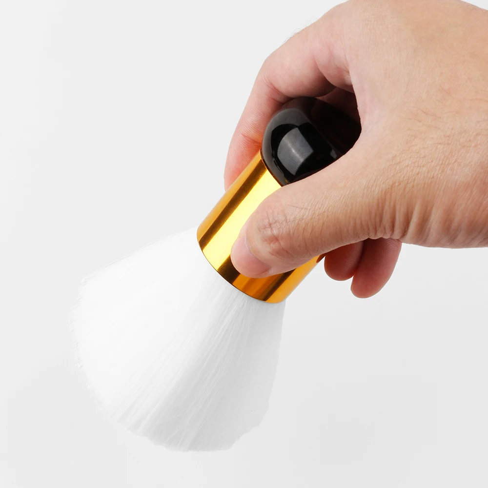 Soft Bristle Cleaning Brush Barber Shop Plastic Handle Vintage Neck Brush For Salon Hairstyling Tools Broken Hair Removal Tools