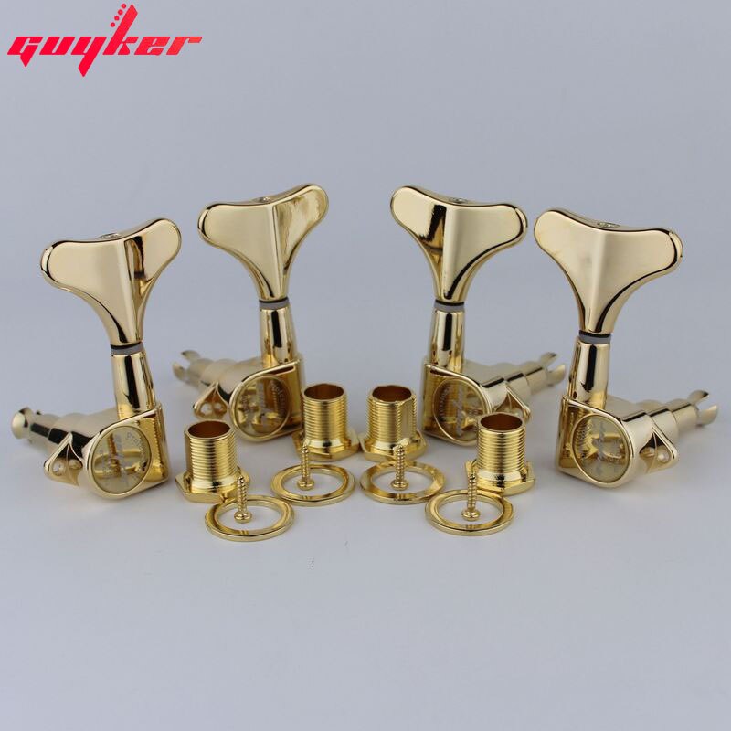 GUYKER Headstock Sealed Bass Tuners Machine Heads Gold