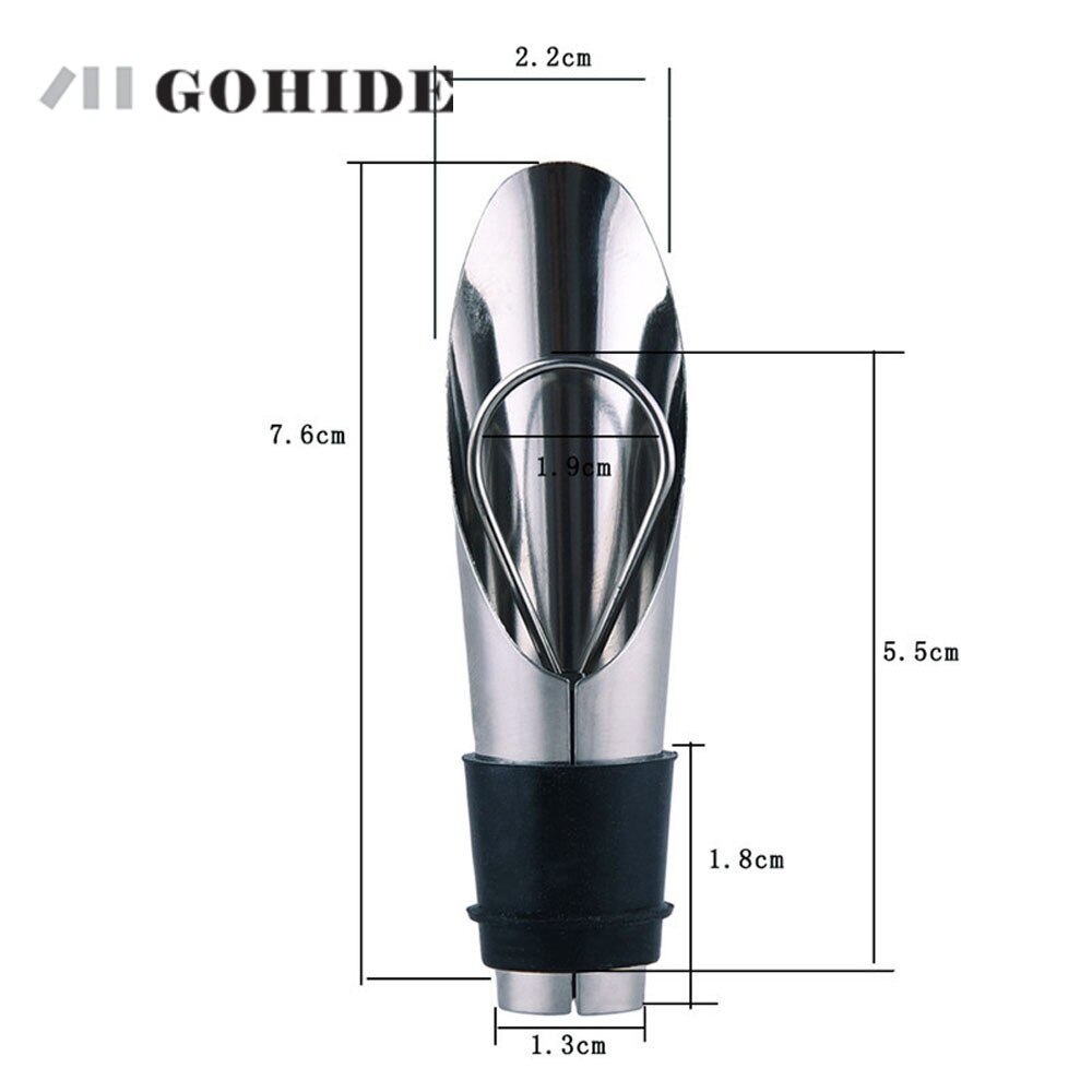 GUHD 2-in-1 Stainless Steel Liquor Bottles Wine Aerating Spout and Pourer Stopper Wine Pourer Stoppers Wine Funnel Bottle Pourer