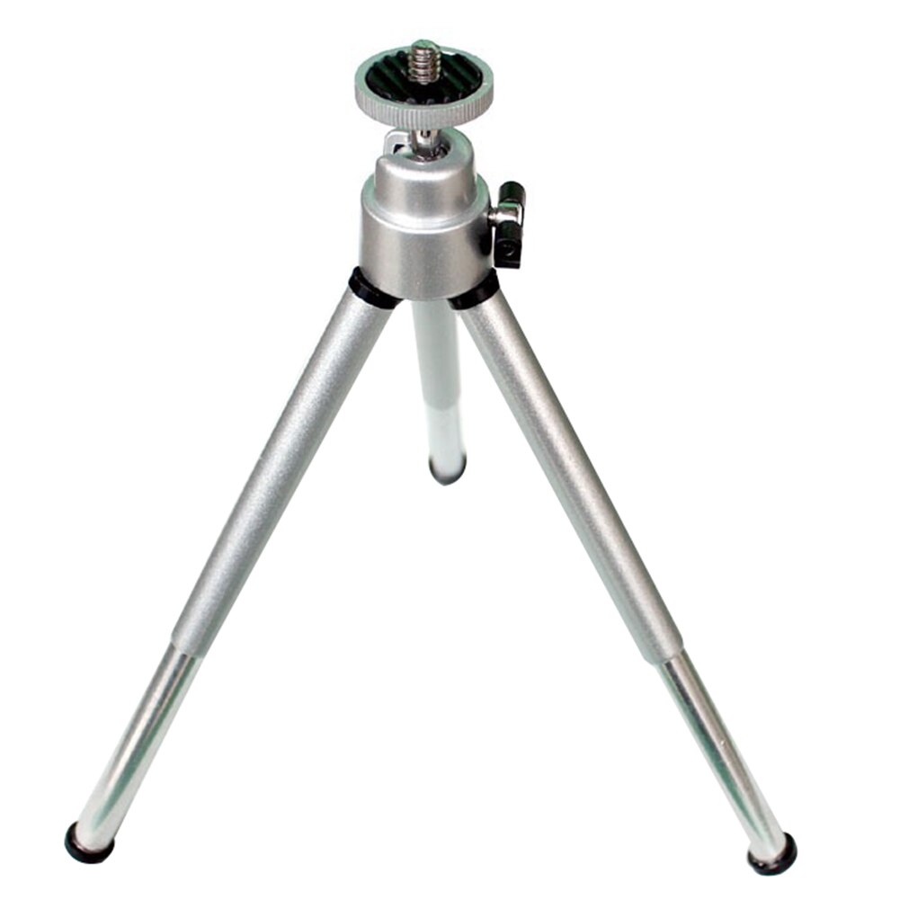 Mini Aluminum Alloy Telescopic Tripod Universal for Mobile Phone Camera Telescope Fishing Light DQ: silver