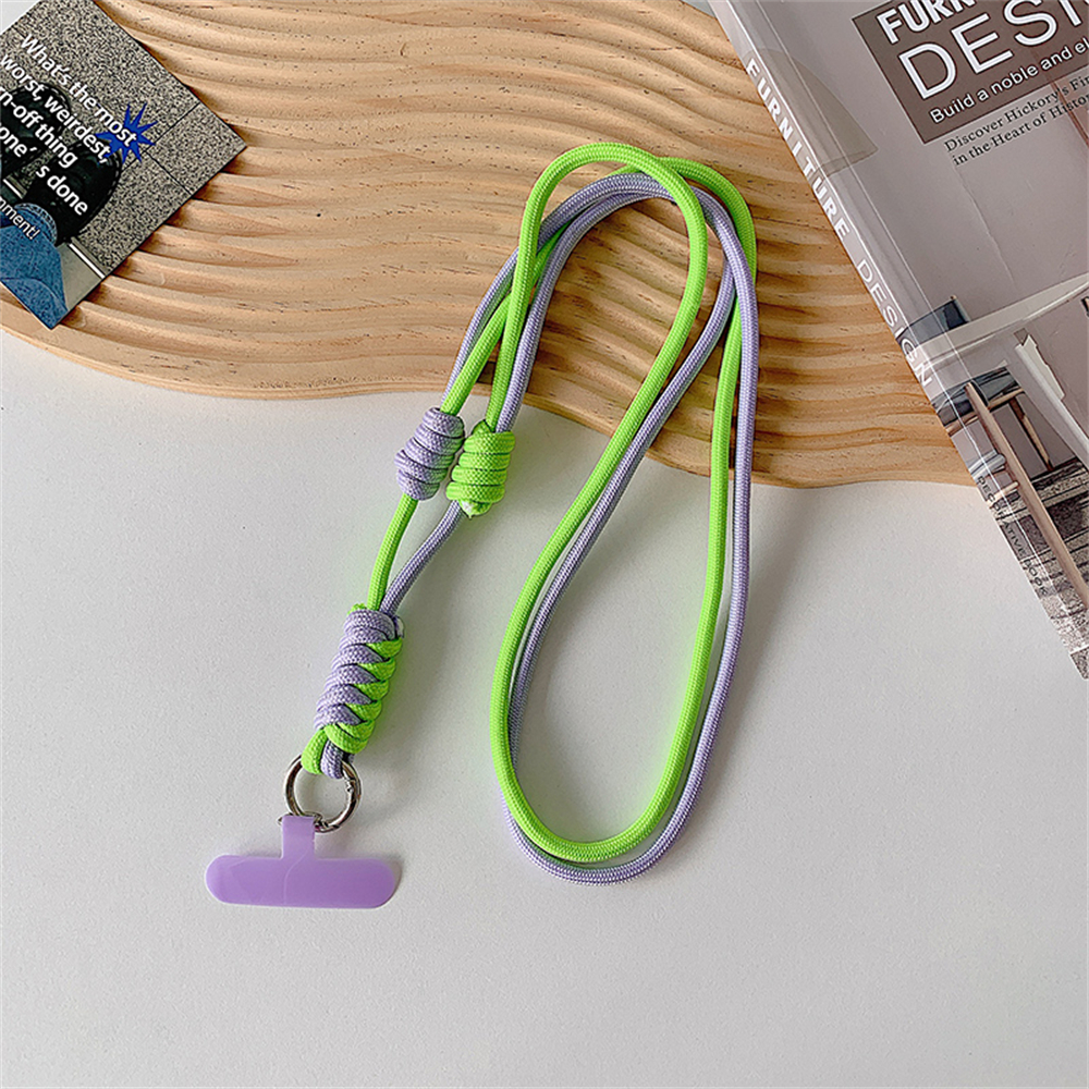 Cute Mobile Phone Straps Crossbody Rope Contrast Color Lanyard with Door Credencial Upgrade Strips Convenient Telephone Chain: Red / Pink