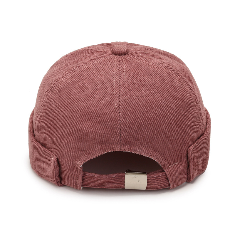 Mode Hip Hop Hoeden Brimless Skullies Caps Voor Mannen Beanie Hoed Vintage Mannen Caps Corduroy Effen Kleur Straat Verhuurder hoed