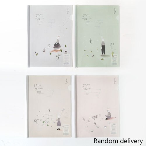 1pc a4 fil mappe gennemsigtig rapport cover fil organizer rygsøjle mapper pvc taske: D -1 stk