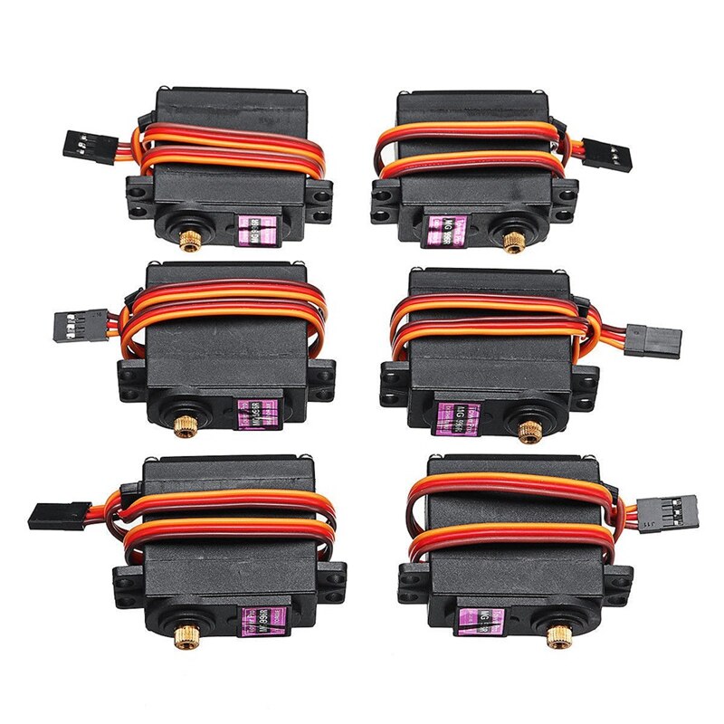 Aluminium 6Dof Arm Mechanical Robotic Arm Clamp Claw Mount Kit W/Servos Servo Horn For for Arduino-Silver