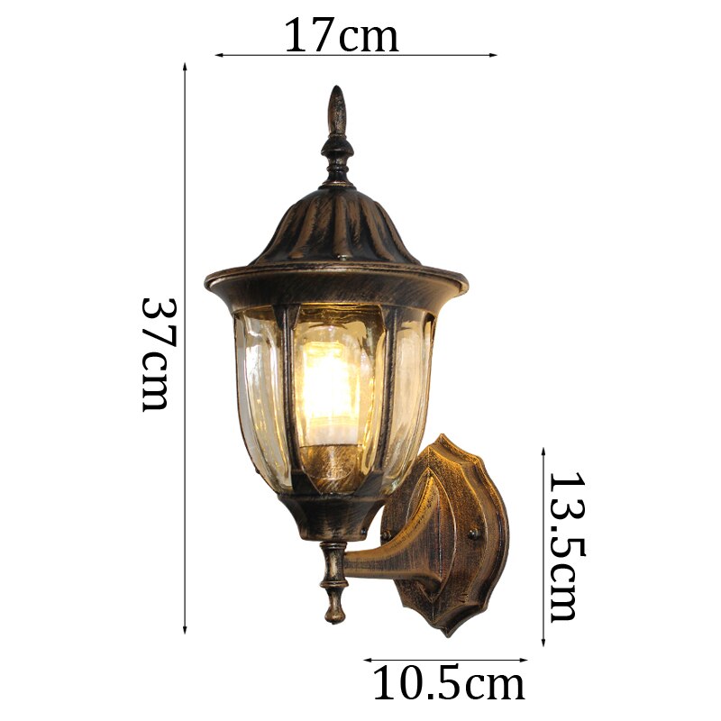 Outdoor wandlamp, licht gewicht, waterdicht (IP65) Europese muur, LED Veranda Verlichting, patio/balkon/Landschap verlichting/tuinverlichting