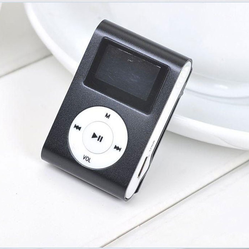 Mini Clip Music Player 3.5mm Stereo Jack Portable Waterproof Sport MetalMP3 Support Micro SD TF Card