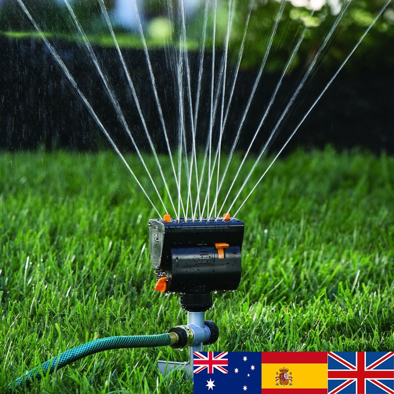 16 Gat Gazon Sprinkler Automatische 360 Roterende Swingende Tuin Water Irrigatiesysteem Sproeier Waterbesparende Tuingereedschap
