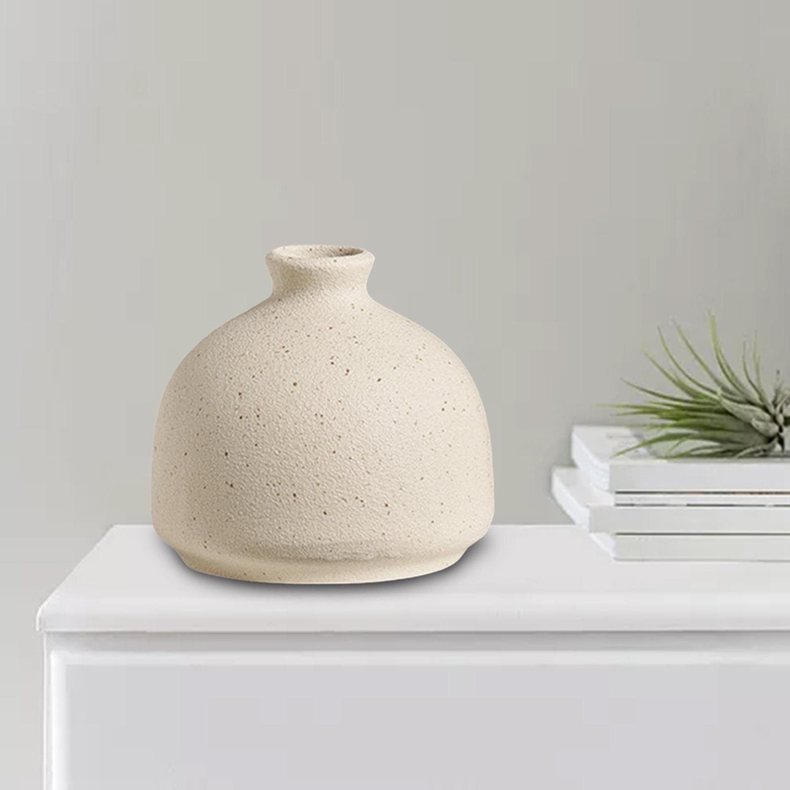 Modern Ceramic Vase Plant Pots Flower Arrangement Dry Flower Vase Flowerpot for Office Desktop Interior Living Room Decor
