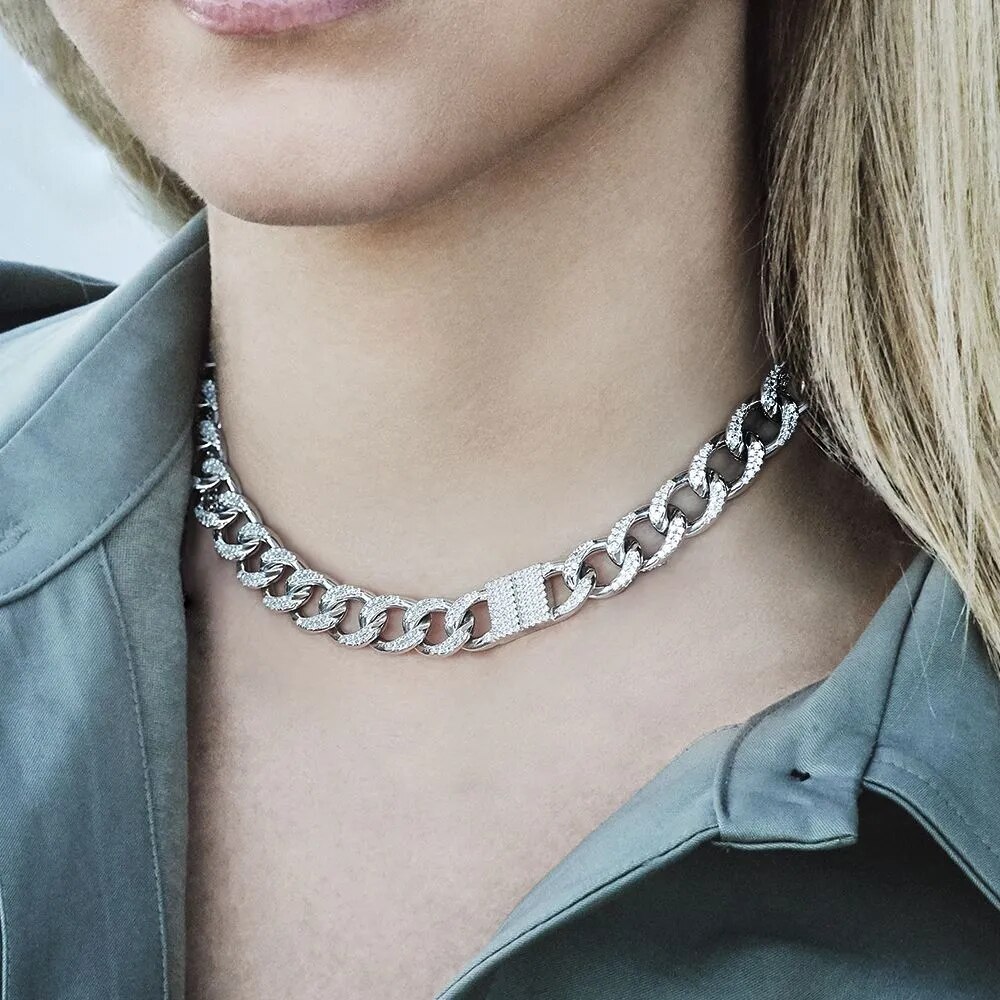 S925 sterling zilveren sieraden 1:1 kopieën, ketting, camouflage verstelbare ketting, donkergrijze zilveren sieraden