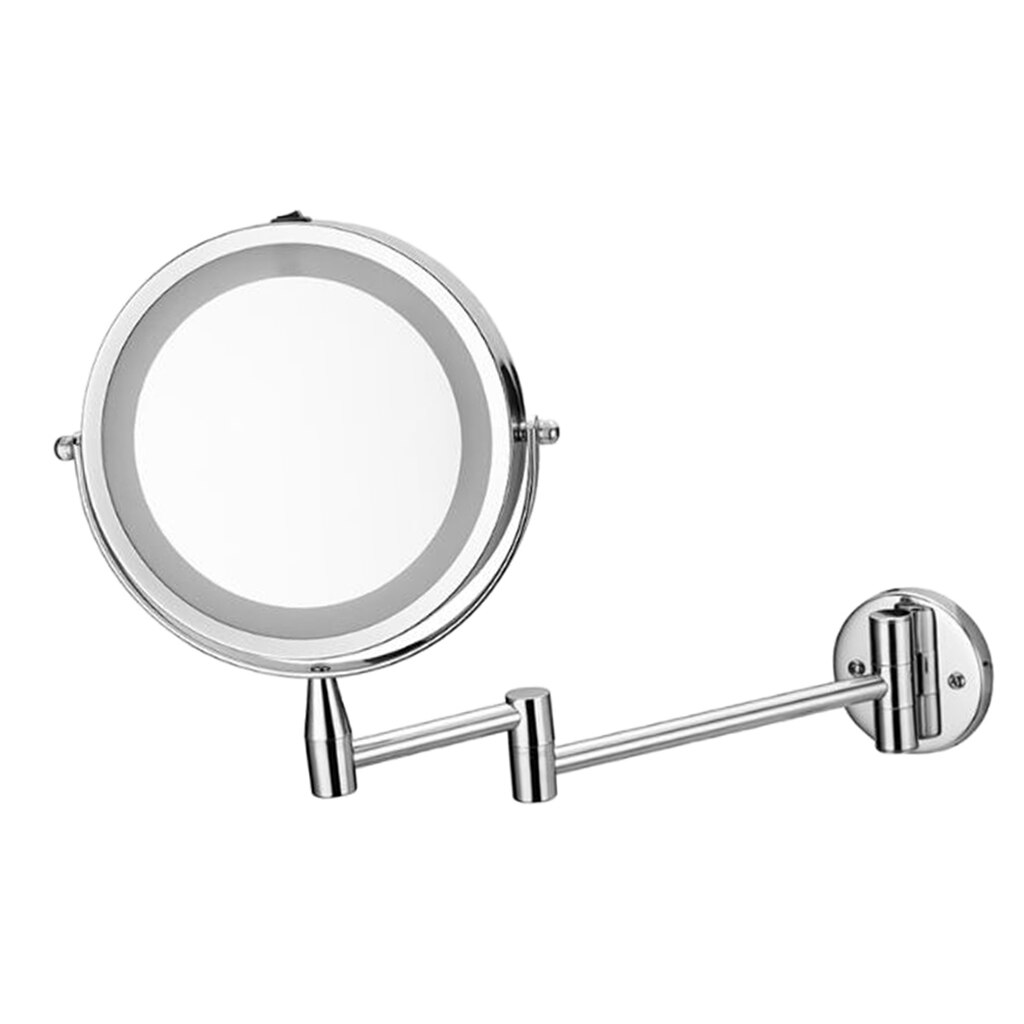 1X / 3X LED Illuminated Wall-Mounted Magnifying Mirror 360 Degree Bathroom Mirror