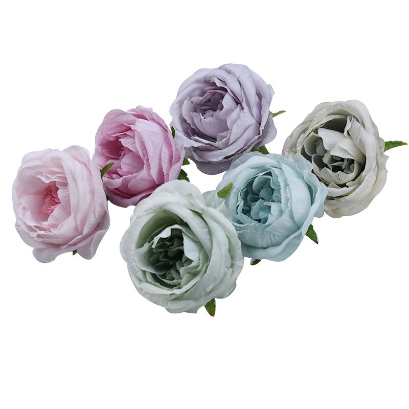 30/50pcs 7 CM silk roses Artificial flowers for Home decoration Christmas Wedding Diy Headwear brooch supplies Scrapbook