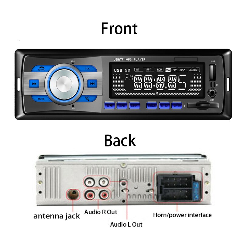 Bluetooth FM Car Radio MP3 Remote Control USB Player Car Stereo 1 Din