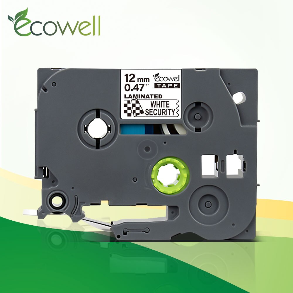 Ecowell Compatibile per fratello Nastri di Sicurezza TZe-SE3 TZe-SE4 TZe-SE5 12 millimetri 18 millimetri 24 millimetri Nero su Bianco per il Fratello P-tocco stampante: 12mm TZe-SE3