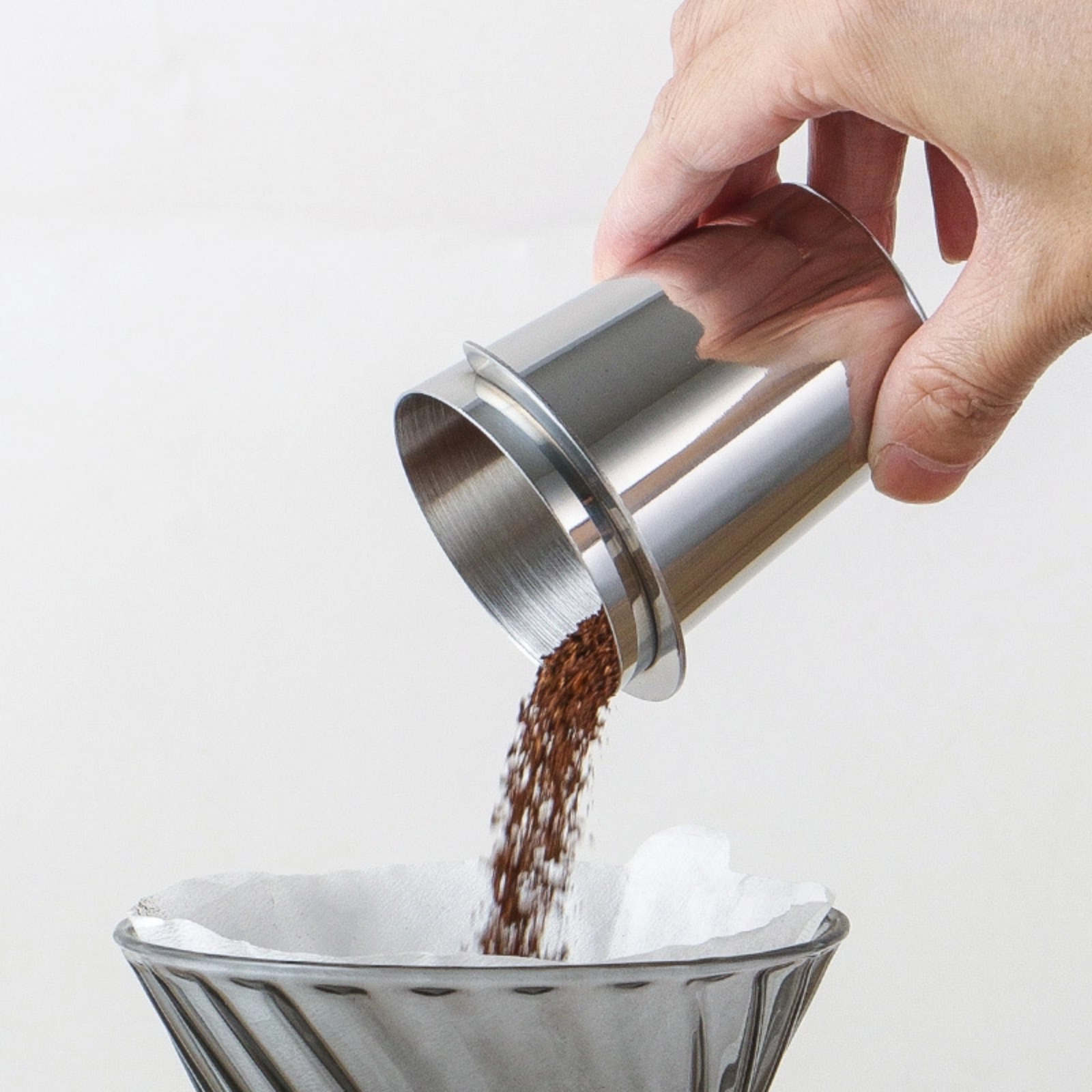 Kaffee Dosierung Tasse Schnüffeln Becher für Espresso Maschine Tragen Beständig Edelstahl Kaffee Dosierung Tasse 58/53/51mm