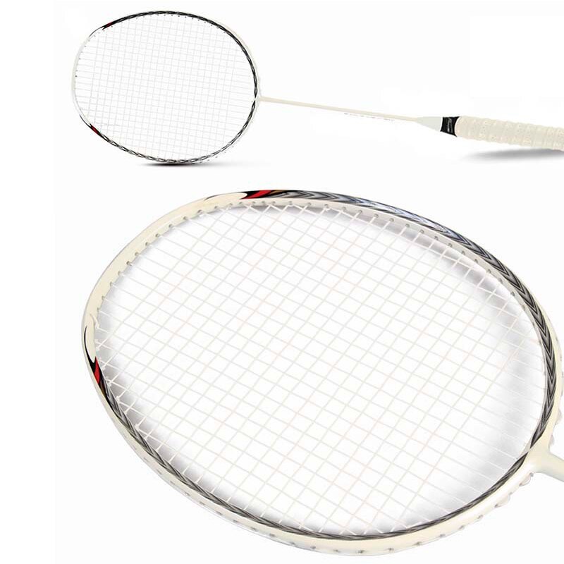 100% Carbon Professionelle Badminton Schläger mit tasche Ultraleicht Offensive Badminton Schläger Schläger outdoor sport Sporting waren: white