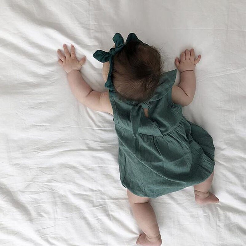 Milancel zomer linnen baby bodysuits koreaanse peutermeisjes jumpsuits katoenen slip baby jongens bodysuit