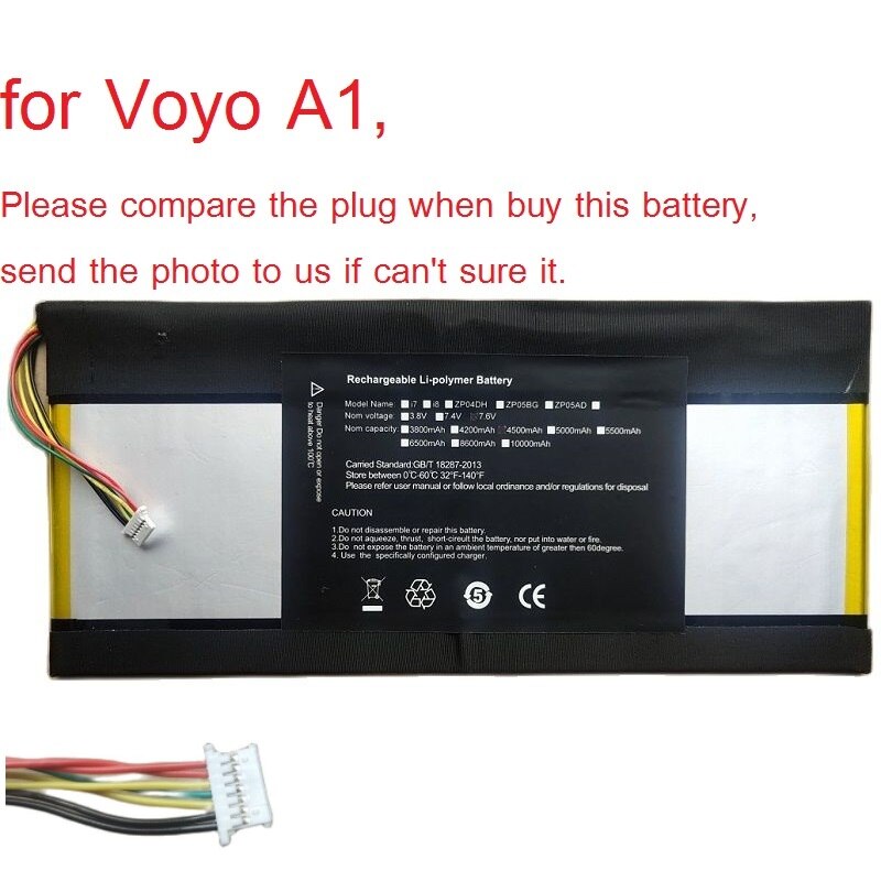 Batería recargable para VOYO Vbook A1,I5 I7 Plus KS26,V3 y Pro, y Pentium Edition, recambio li-po, 7,4 V/7,6 V, nueva: Vbook A1
