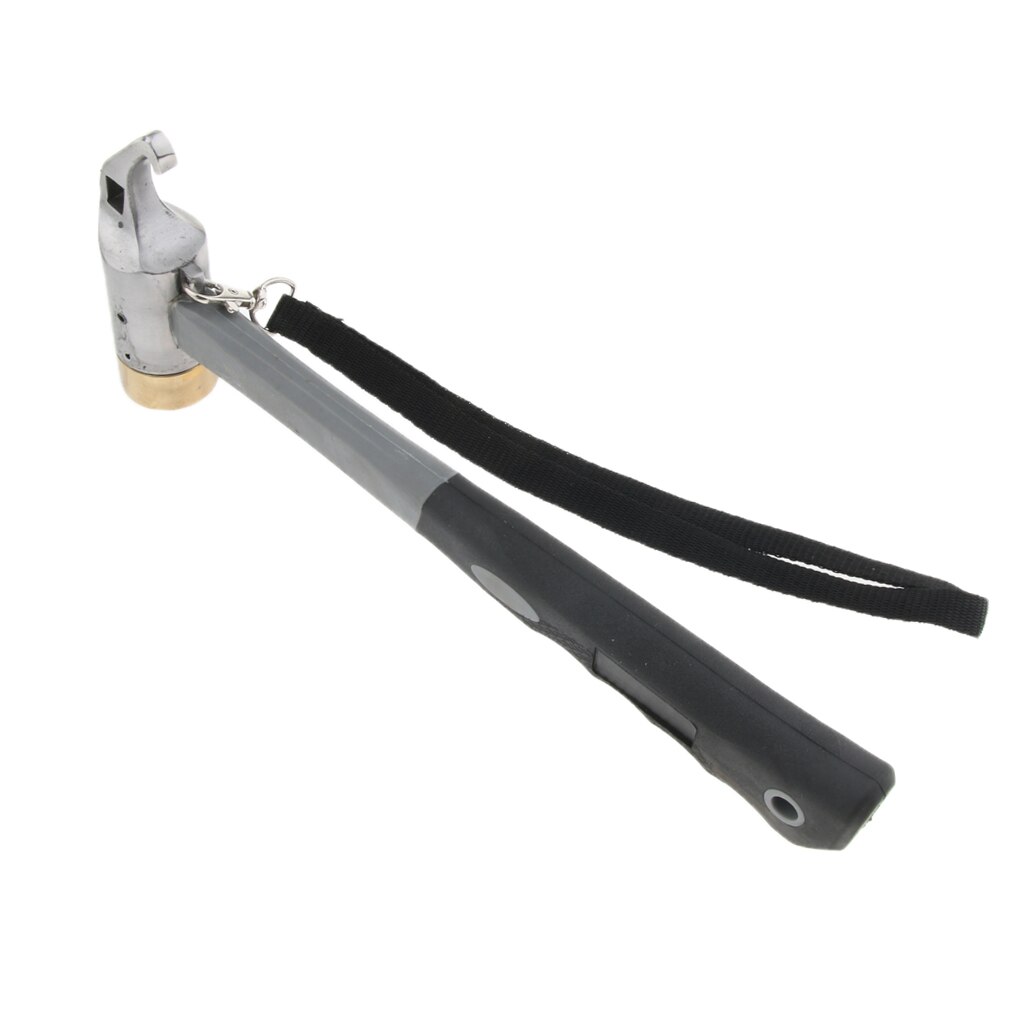 Hiking Camping Tent Mallet Hammer Peg Stake Puller for Ground Nails Pins: Copper Head
